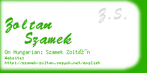 zoltan szamek business card